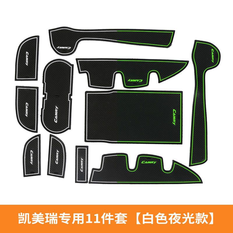 Brand New 8Th Generation Toyota Camry Door Slot Mat and Cup Holder Mat for 2012-2023 Models, Interior Storage Box Mat Modification