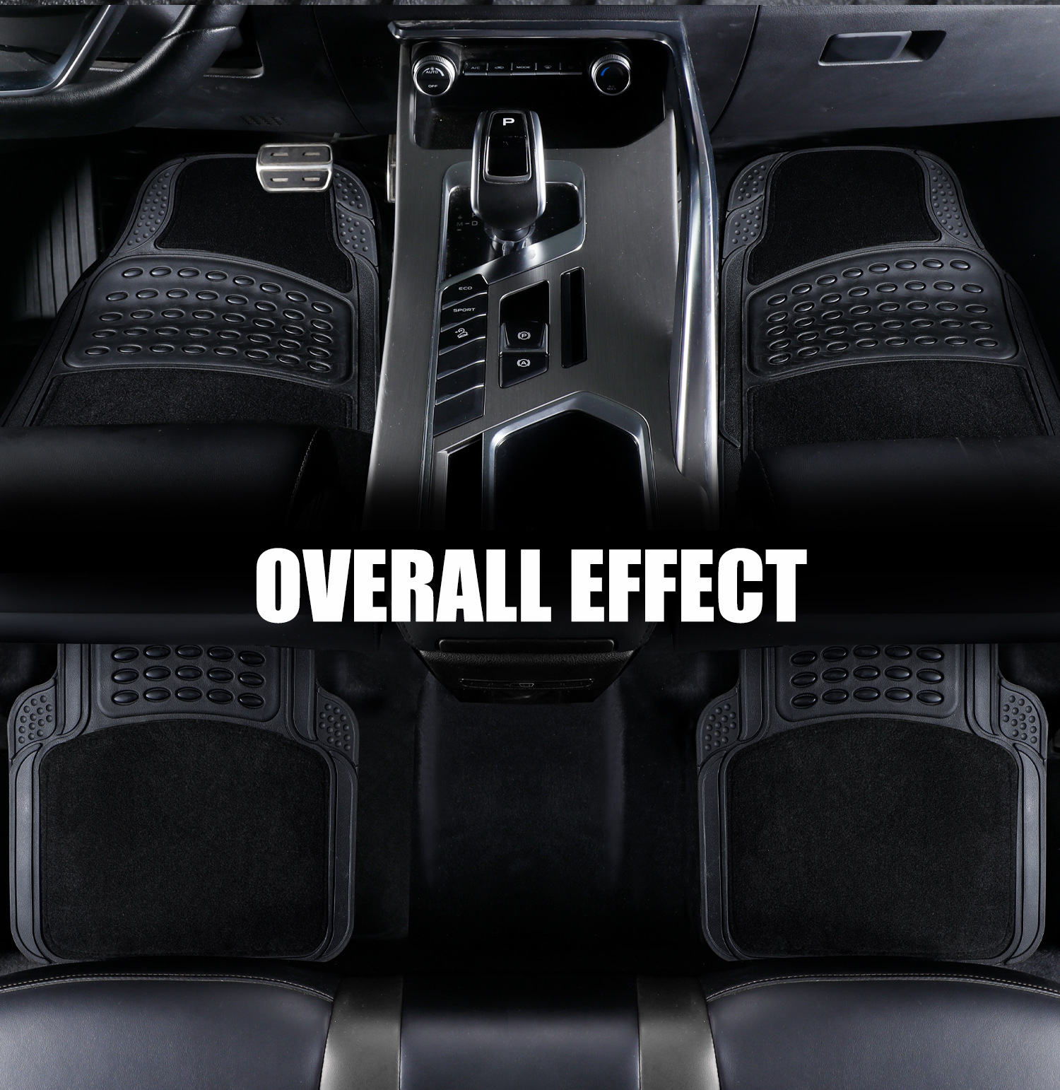 Car Floor Mats 4-Piece Set Pvc Waterproof Anti-Slip Universal Floor Mats Durable for All Seasons Export Wholesale Factory Direct Sales