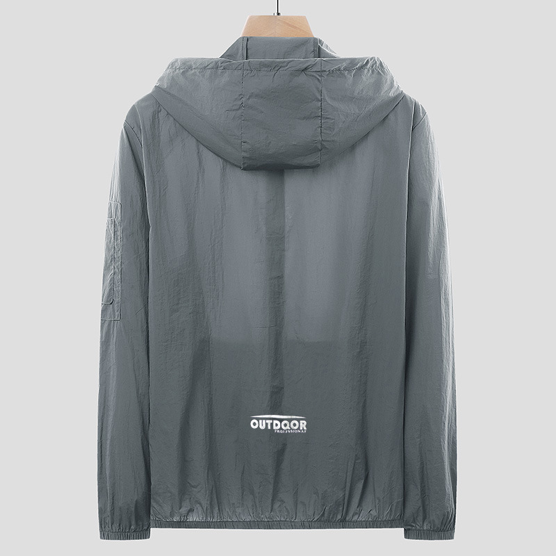 2024 moda nueva chaqueta de protección solar para hombres abrigo delgado de verano deportivo al aire libre transpirable anti-UV ropa de piel