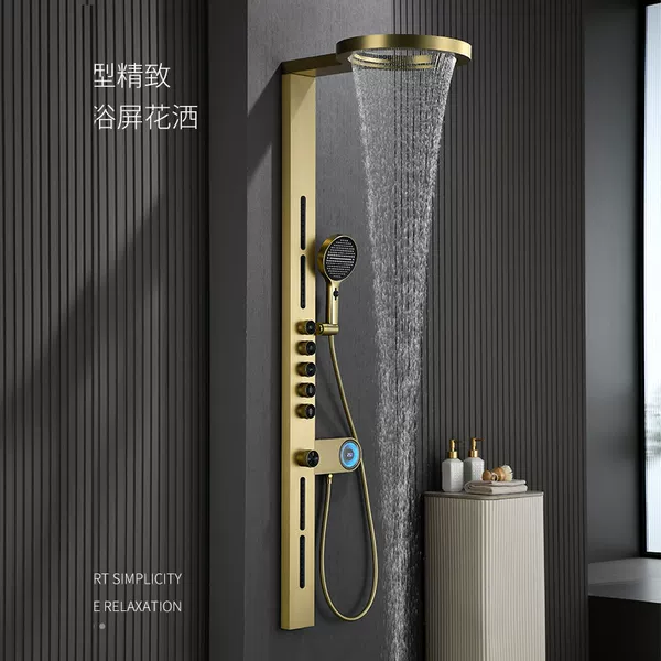 Bathroom Shower Set, Household Smart Digital Display Shower Screen, Bathroom Pressurized Massage Showerhead
