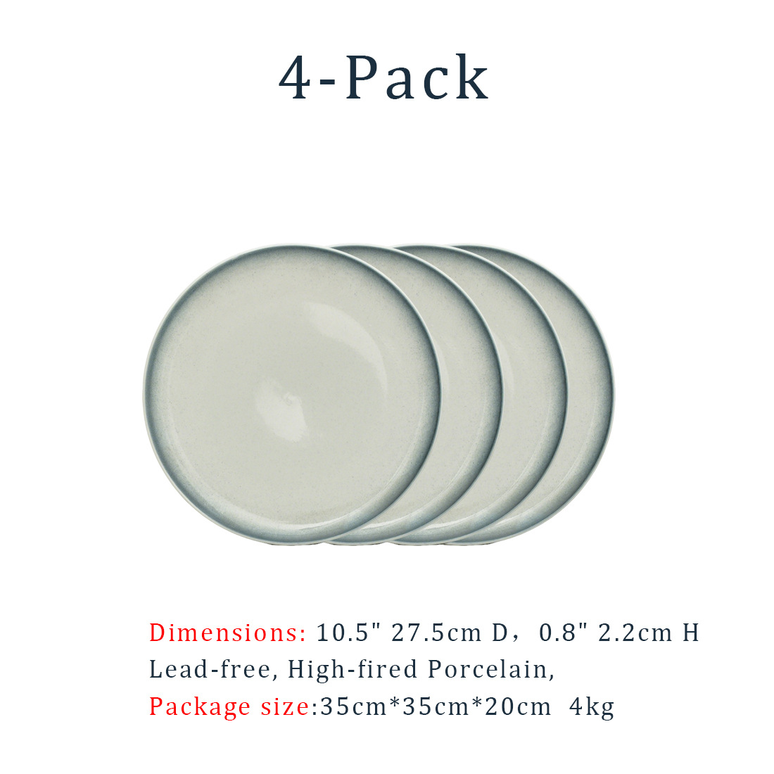 4 pack 10 " plate