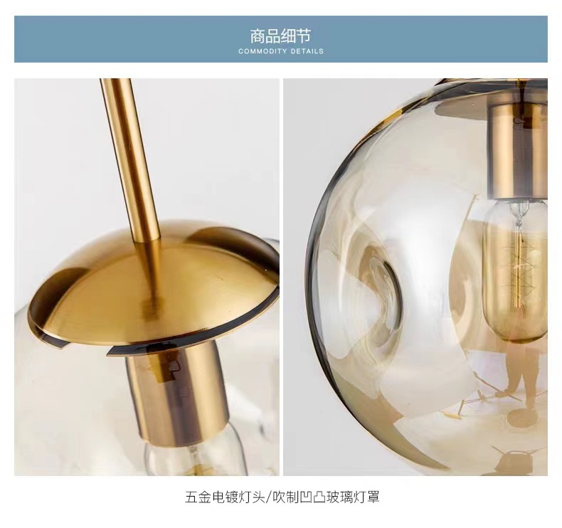 新款个性现代北欧玻璃小吊灯创意咖啡厅餐厅简约卧室床头灯厂家-阿里巴巴