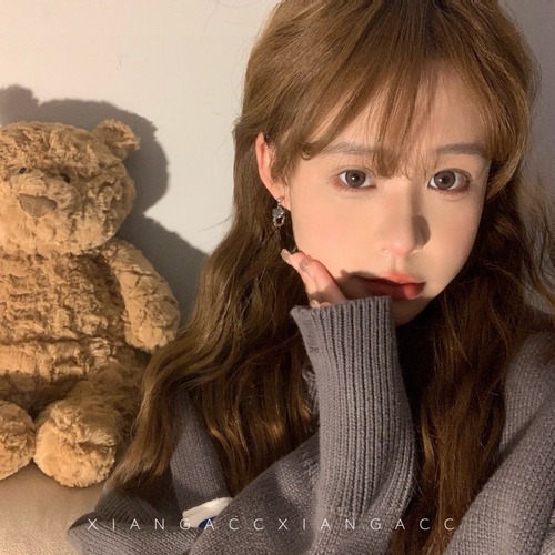 S925 Silver Needles Korean Minimalist Flower Hoops Earrings with Hollow Flowers, Sweet Cool and Cold Style Clips for No Piercing Cute Earrings