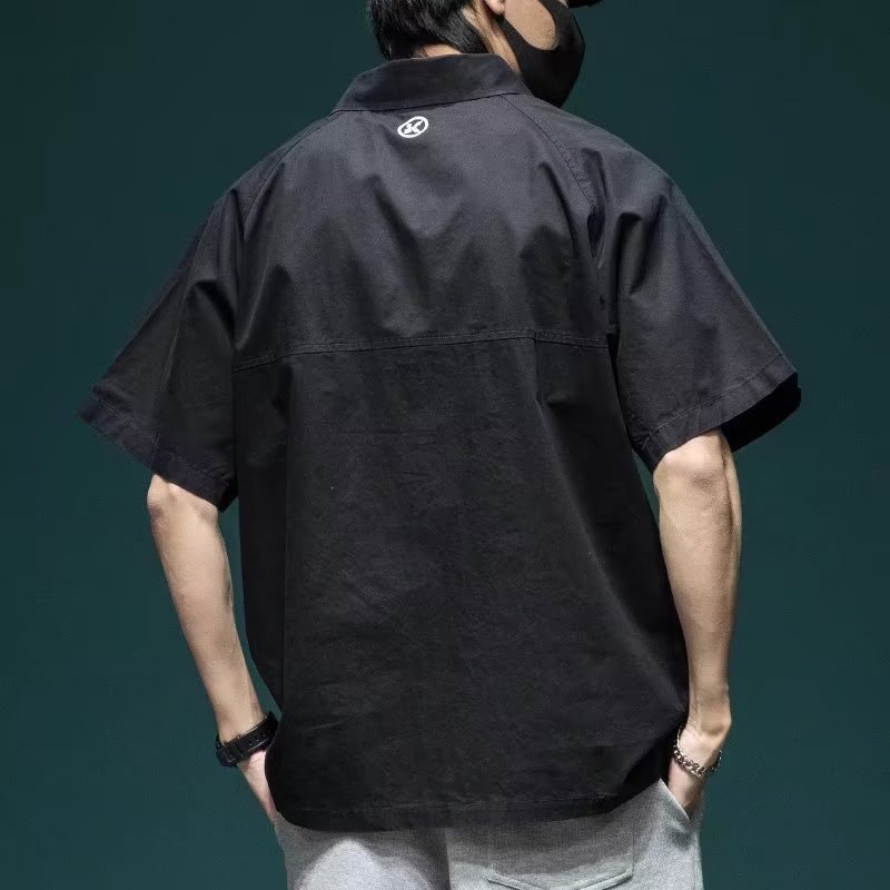 Camisa polo de manga corta con solapa Camiseta de verano de marca de moda para hombres Versión coreana de la tendencia delgada 2024 nueva camiseta de todo fósforo