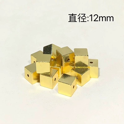 High Color Retention 18K Gold-Filled Crystal DIY Accessories Square Sugar Cube Spacer Bracelet Necklace Beaded Accessories (Zərgərlik ara hissələri) - gold