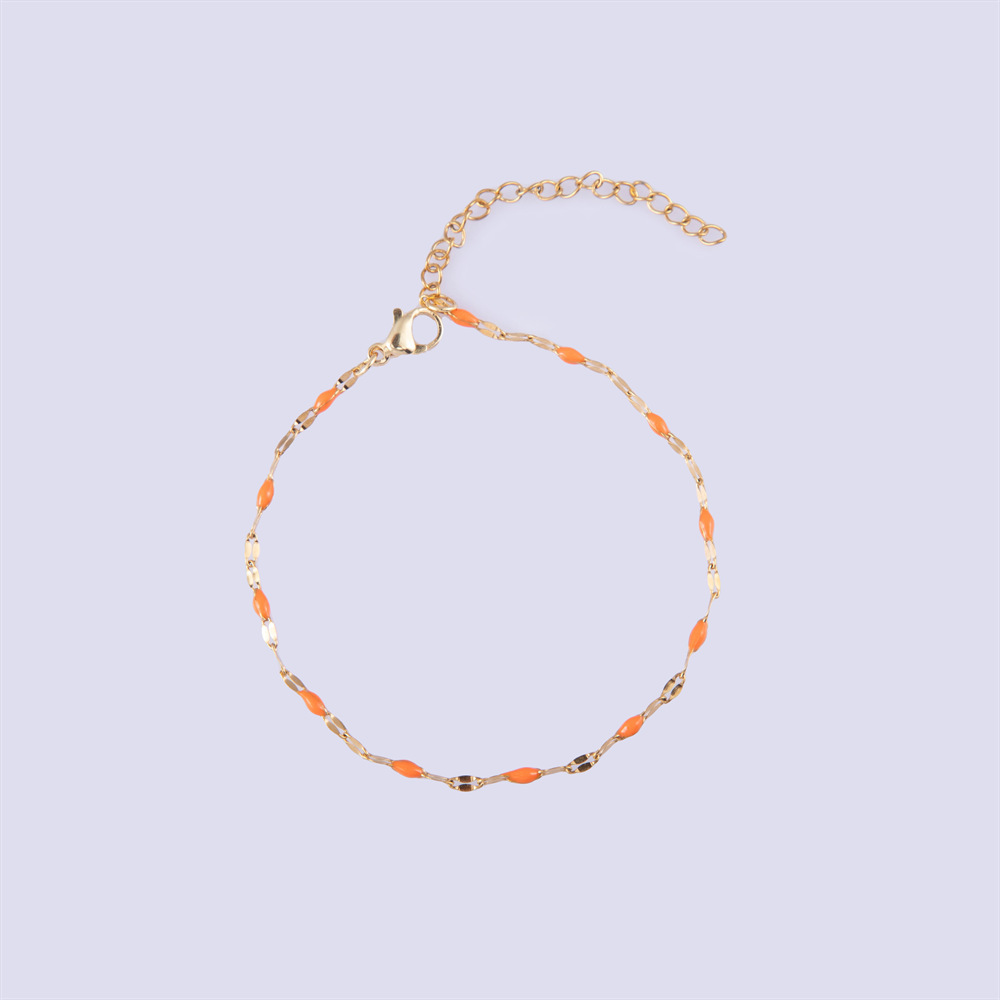 Daily Occasion Sweet Color Block 304 Stainless Steel Bracelets In Bulk