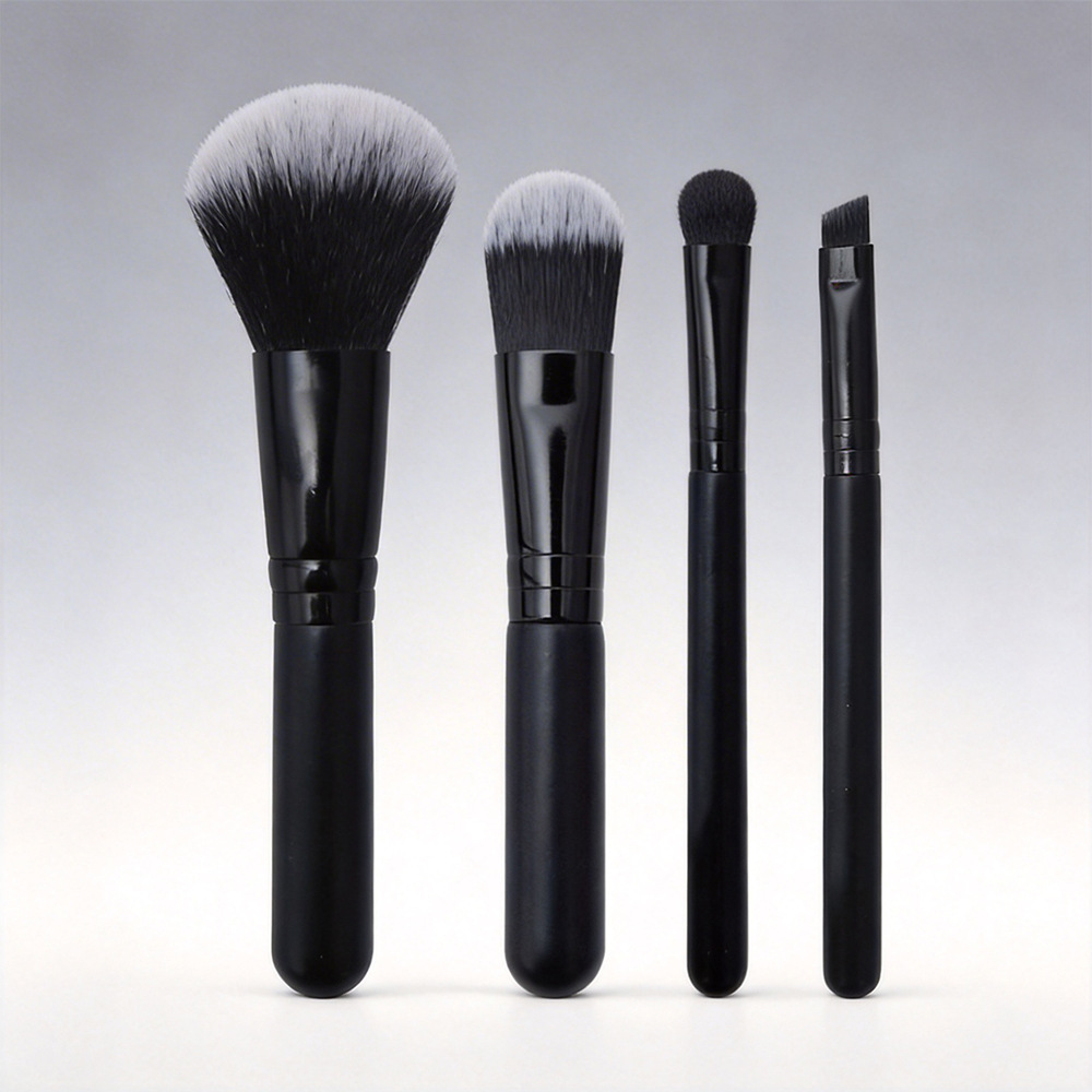 Brochas de maquillaje Zhuoerya para principiantes, para contorno, juego de brochas de maquillaje portátiles, juego mini de brochas de base de cerdas suaves