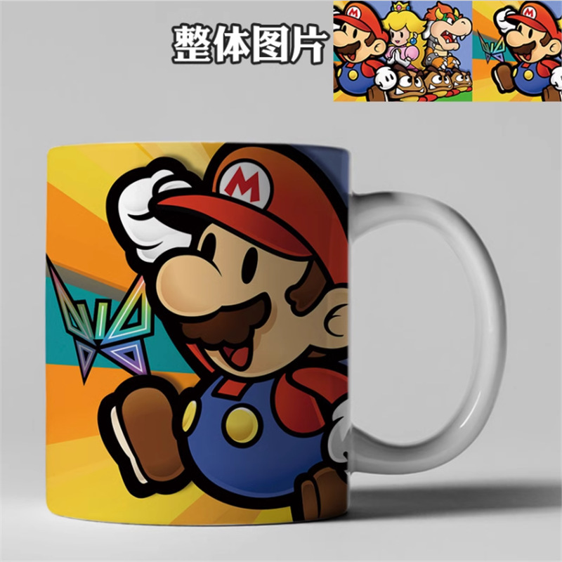 马里奥奥德赛周边陶瓷可爱玛丽动漫兄弟水杯高档爆