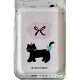 Bow Black Cat Apple magSafe for iPhone Card Case 15 Magnetic Acrylic Transparent Phone Case 14