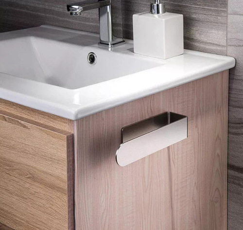 Cross-border square towel ring 304 stainless steel simple hanging towel bath towel rack face wash pendant towel bar no punching