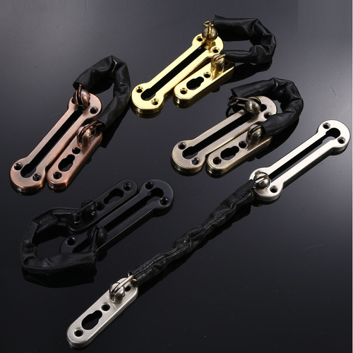 Stainless steel anti-theft chain door bolt hotel room door chain thickened safety chain door latch
