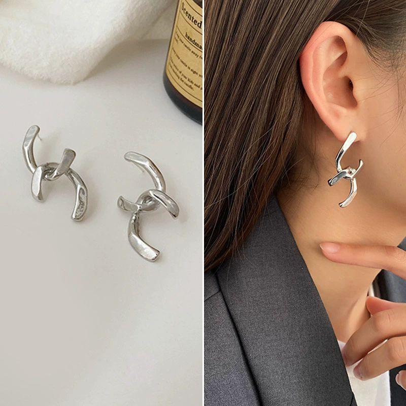 Earrings Silver 925 — Demi-season European Style, Simple Elegant Bright Design, Gold & Silver Options