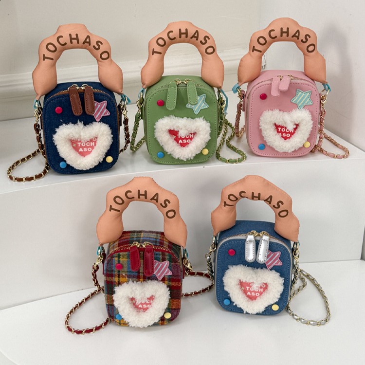 Dulce y lindo corazón de niña exquisita mini bebé bolso de mano nubes 2026 bolso de comercio exterior transfronterizo para niños