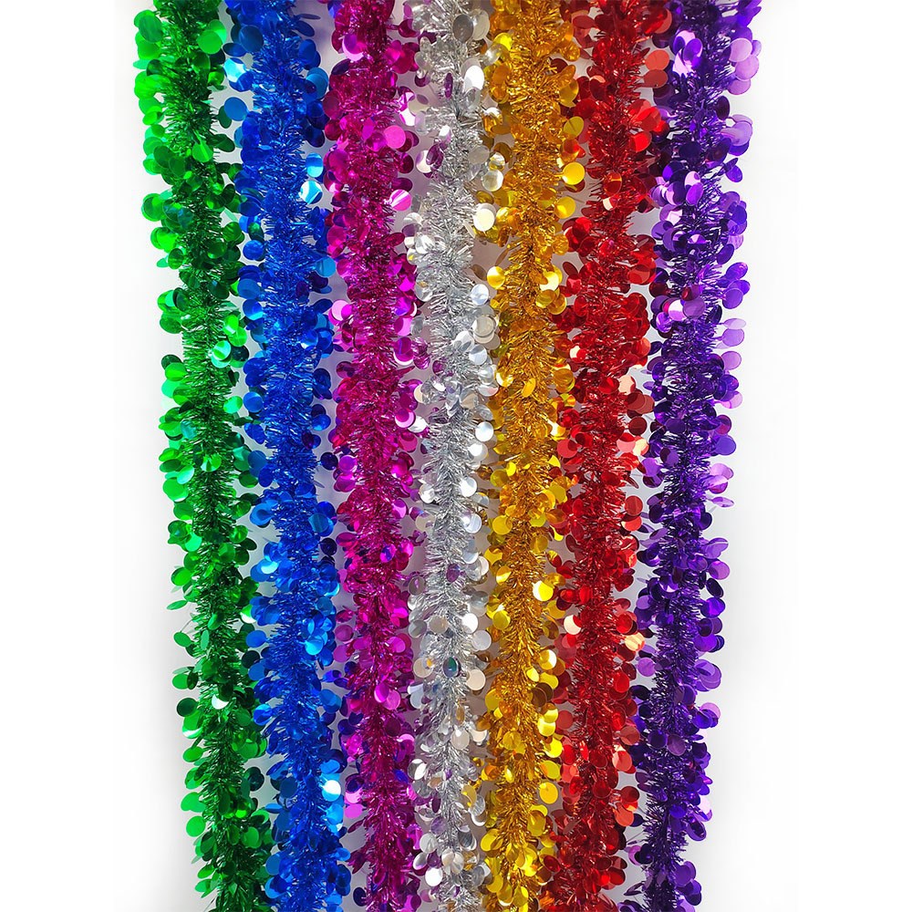 Boda rayas coloridas rayas de lana Garland Navidad Día de Año Nuevo Wansheng decoración aula decoración cinta 61 fiesta escaleras habitación de la boda