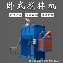 餐厨垃圾混合搅拌机不锈钢饲料加热拌料机全自动卧式砂浆搅拌机