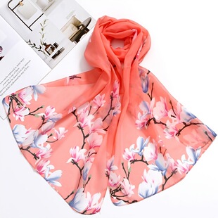 G 23060 Printed Chiffon Scarf Shawl ӡ��ѩ���������� �羳��