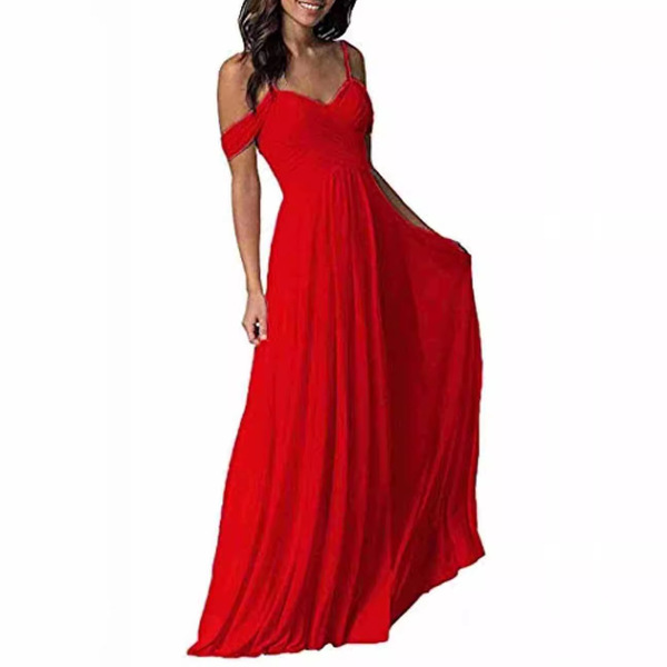 Shiffon long bridesmaid dress
