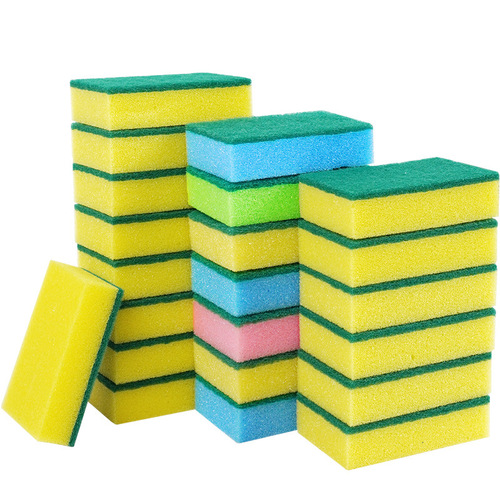 1620 dishwashing sponge, scouring pad, dishwashing cloth, kitchen supplies, housekeeping cleaning sponge block, dishwashing pot sponge wipe