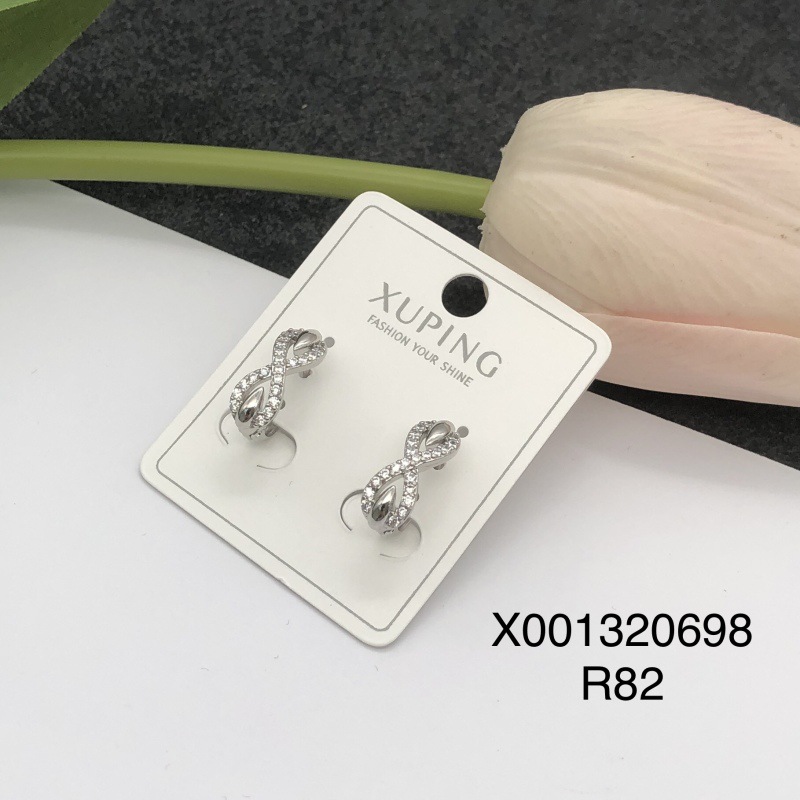 Xuping joyería estilo de moda europea y americana aretes exagerados doble fila brillante aretes de aretes de arroz de arroz pendientes de arroz transfronterizos aretes al por mayor image 13