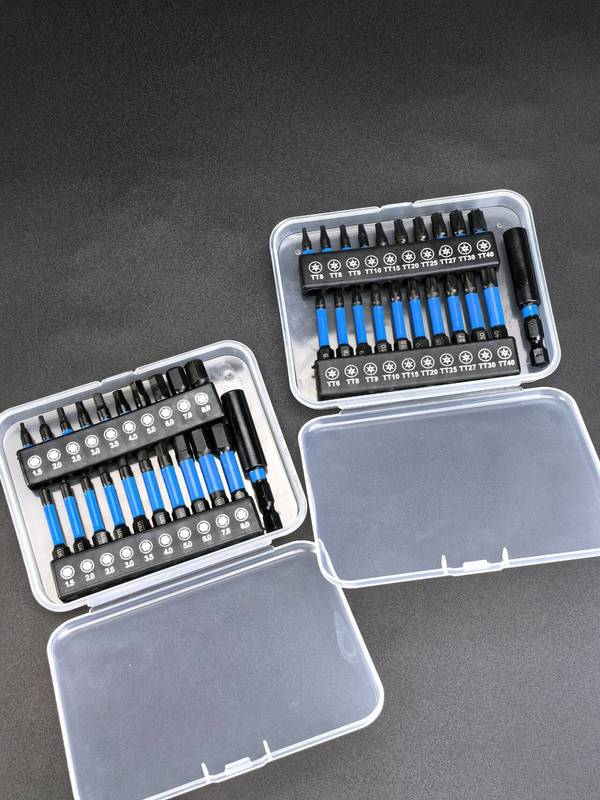 27PCS21PCS 梅の花穴付きビットセット S2 素材黒色サークル耐衝撃ビットセットクロスボーダー|undefined