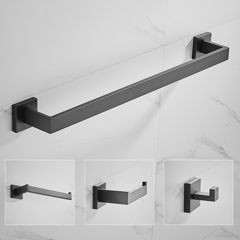 浴室毛巾杆不锈钢卫浴收纳毛巾挂架卫生间纸巾架收纳杆浴室挂钩|ms