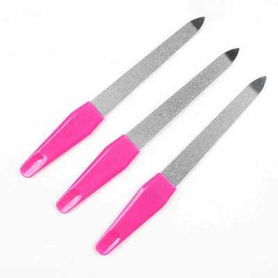 不锈钢指甲锉美甲修甲工具手指甲抛光打磨锉刀指甲刀套装双面磨甲