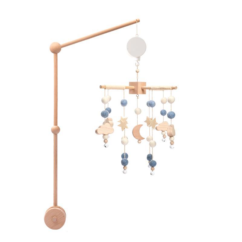 Estilo nórdico Comercio exterior cama de bebé campana accesorios soporte infantil comodidad juguete caja de música cama campana soporte de tres piezas conjunto