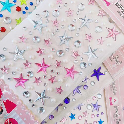 Large diamond color sticker paste handmade mobile phone case full of stars color red pink purple student decoration color diamond treasure