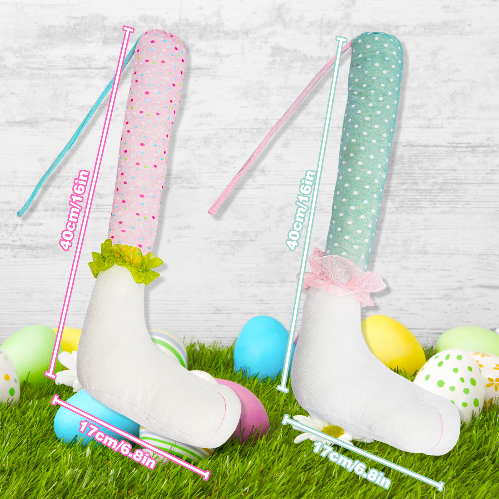 Colgante de pierna de conejo transfronterizo de Pascua creativo de fiestas de maceta de árboles adornos adornos lindos de pierna de conejo