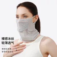Лето ледяной шелк Солнцезащитная Маска Спорт на открытом воздухе верховая езда Гольф Защита от солнца УФ Защита уха висит дышащая вуаль