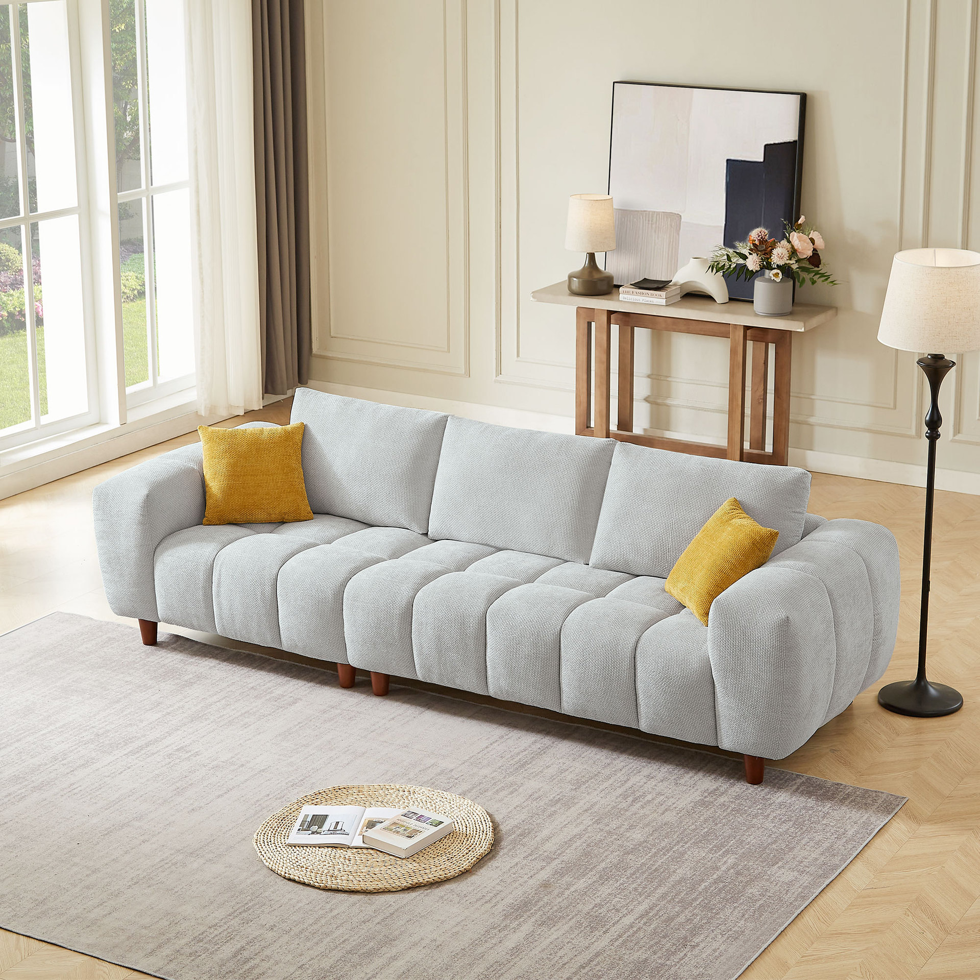 Sofá cama plegable estilo italiano simple sofá recto multifuncional para sentarse y acostarse esquina de la sala de estar pequeña