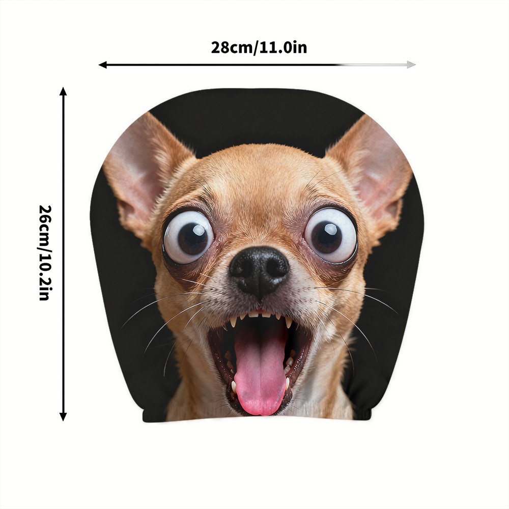 Universal Printed Headrest Covers for Cars, Various Quirky Prints, Polyester, Breathable, Antibacterial, Does Not Shrink or Become Hard