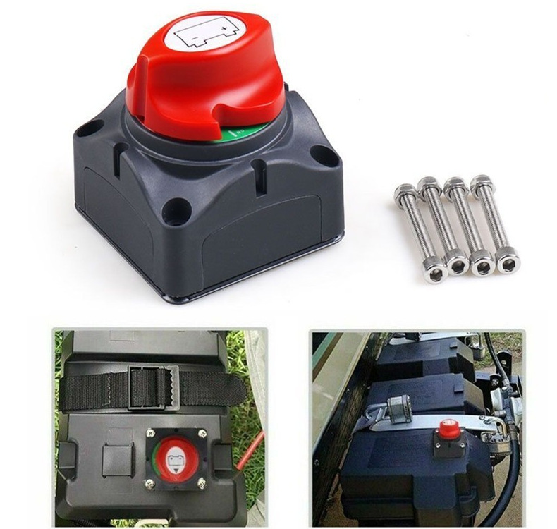 Yacht and Rv Modified Dual Copper Post Two-Position Battery Disconnect Switch with Large Cover and Rotary Knob Type Anti-Leakage Power Main Switch