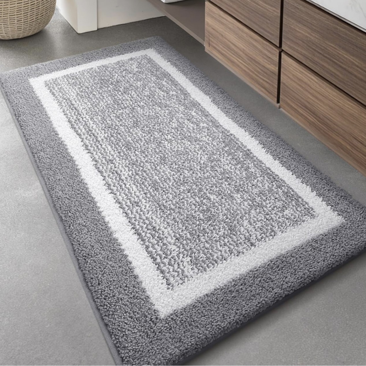 Cachemira transfronteriza alfombra de baño absorbente de agua inodoro puerta de inodoro pie de alfombra de baño antideslizante fácil de golpear alfombra de puerta