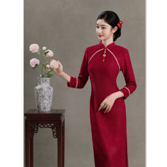 新中式旗袍敬酒服新娘2025新款红色结婚订婚旗袍礼服年轻款感