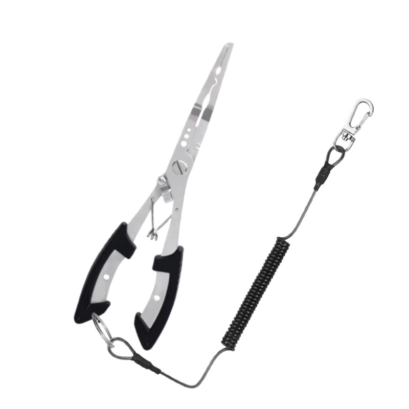 Lure Fishing Pliers, Stainless Steel Eagle-Beak Fishing Line Scissors, Steel Ring Opener, Hook Remover, Three-In-One Fishing Tool