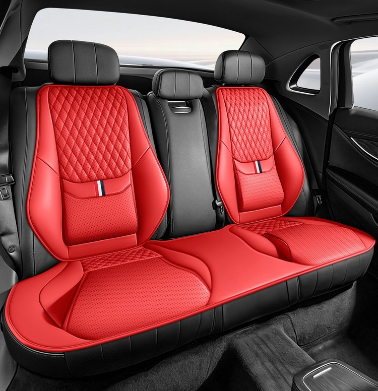 Cross-Border Popular Car Seat Cushion, Single Seat Universal Full Leather Seat Cover with Lumbar Support and Leg Rest, Suitable for All Seasons
