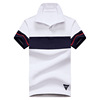 2021新款拼色休闲年轻款棉Polo衫夏季翻领短袖t恤|ms