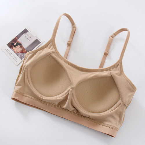 Wireless underwear for women, seamless bra padding, thin anti-exposure bottoming vest, cup slings, all-in-one bra wrap