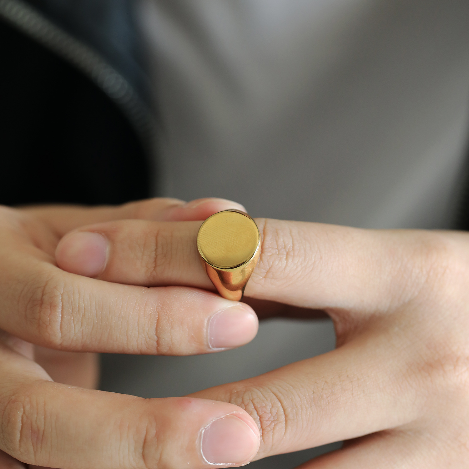 Hip-Hop Solid Color Titanium Steel Plating Men's Rings Men Band Rings display picture 9