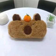 カピバラ鉛筆バッグ大容量小学生文具箱 2025 新しい文具バッグ中学生ぬいぐるみ鉛筆バッグ
