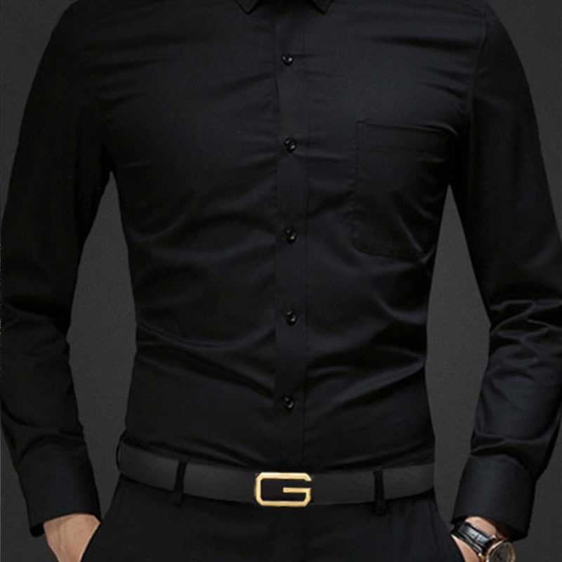 New Belt Men's Korean Version Trendy White Smooth Buckle Student Belt Men's Leather Fashionable Versatile Belt_voghion.com