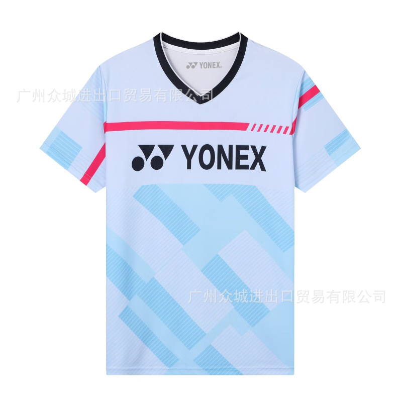 夏の新型YYバドミントン服子供スポーツウェア競技男女同型半袖上着通気速乾トレーニング服|undefined