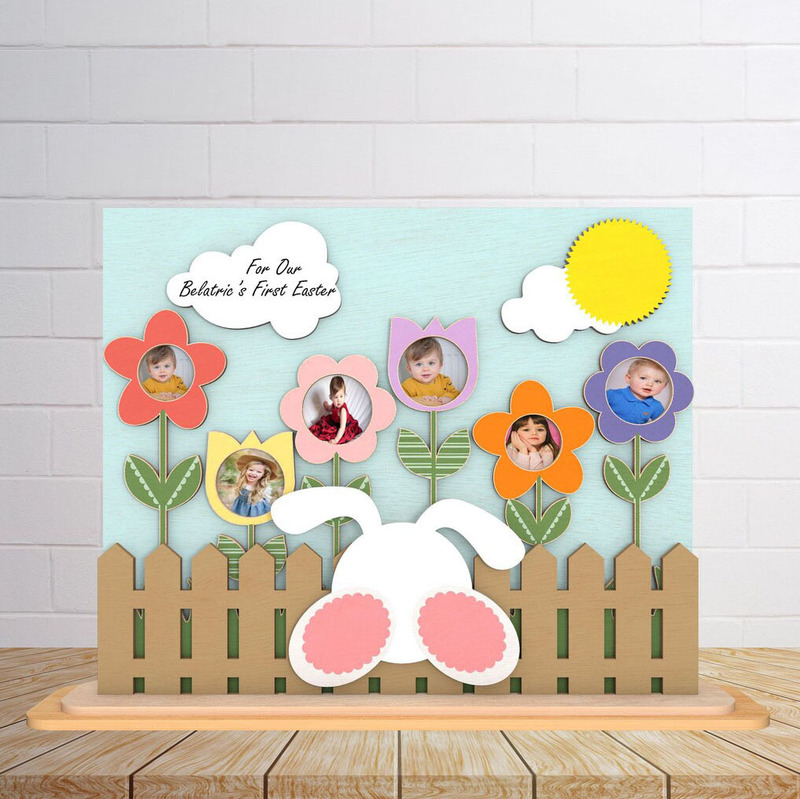 Cross-Border Custom Easter Hug Baby Wooden Children's Flower Photo Frame Decoration Desktop Ornaments Wooden Crafts Cross-Border Custom Easter Hug Baby Wooden Children's Flower Photo Frame Decoration Desktop Ornaments Wooden Crafts