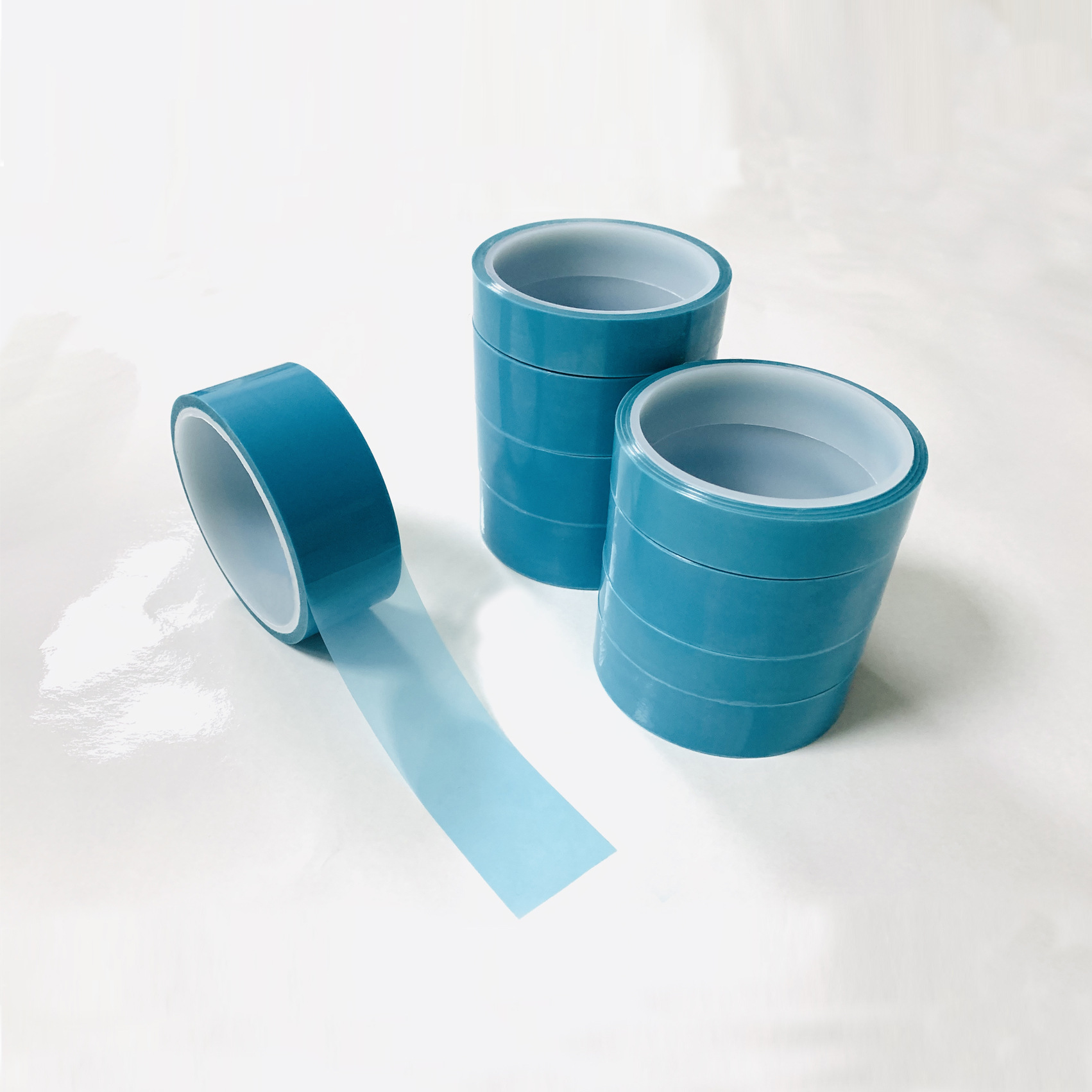 冰箱胶带 蓝色PET胶带无痕不残胶冰箱抽屉门空调打印机固定单面胶