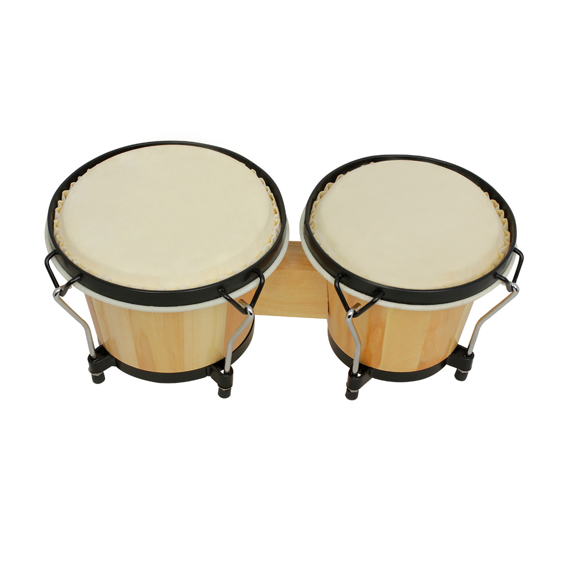Nuevo tambor de madera de color de 5,5 pulgadas + 6 pulgadas tambor de una pieza tambor grande tambor pequeño instrumento de percusión infantil tambor de piel de oveja tambor de mano