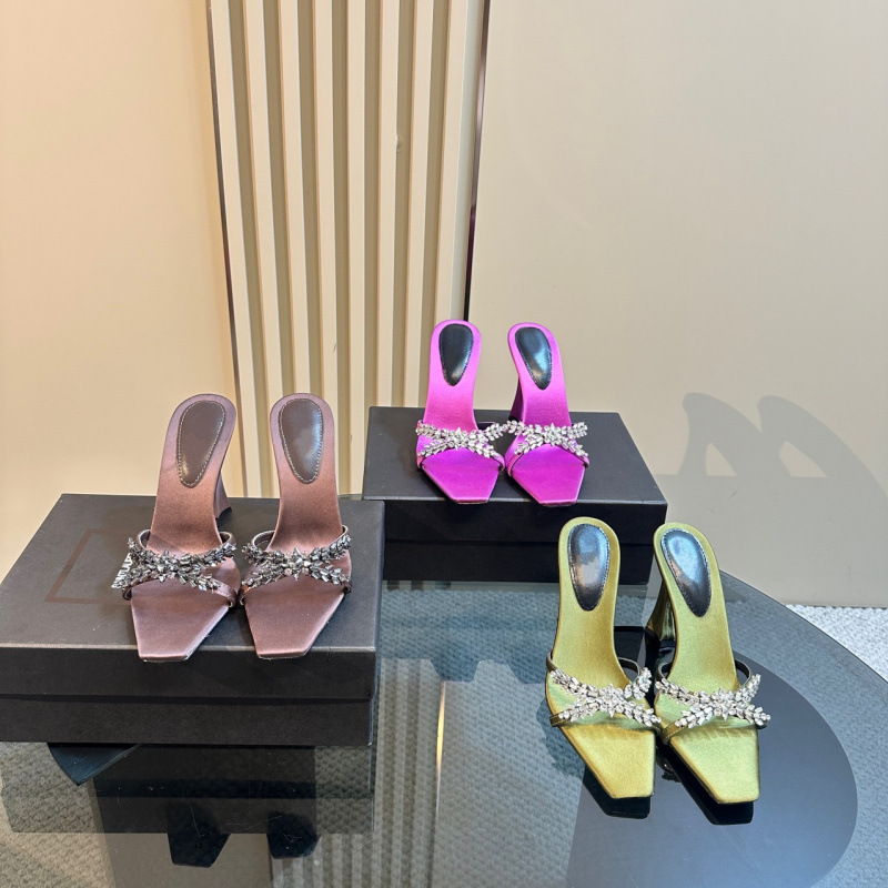 ~Fashionista~24 New Autum Fashion Shoes, Rhinestone Square Toe Sandals, High Heels, Women's Shoes, Accessible Luxury, Elegant, Simple and Fashionable