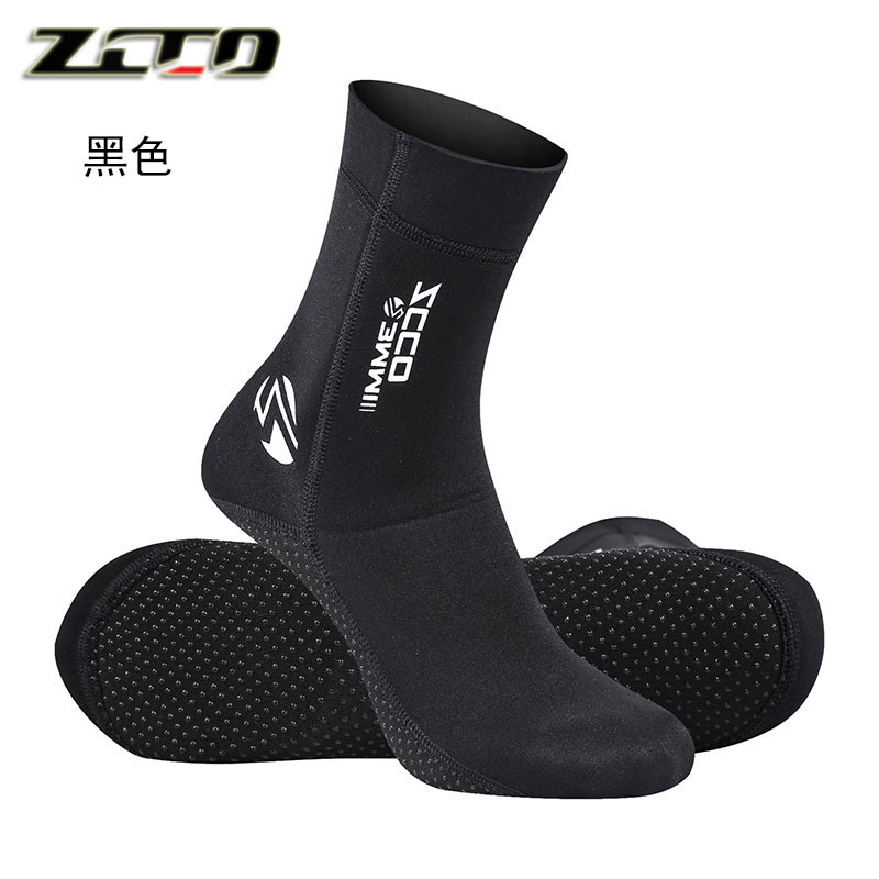 Diving Socks to Prevent Cold 3mm Zcco Super Elastic Winter Swimming Non-Slip Diving Fins Anti-Wear Ankle Socks Set Enlarged Diving Socks