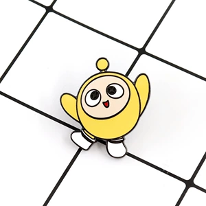 Cute Egg Little Yellow Badge Eggman Party Character Brooch Gamer Lapel Pin Accessory