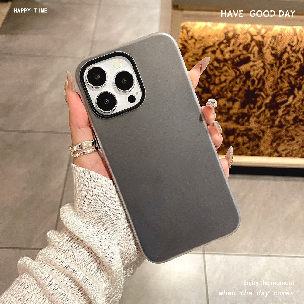Jelly para iPhone17 ProMax, Apple 16 lujoso, negro esmerilado, estuche de protección para teléfonos móviles 15